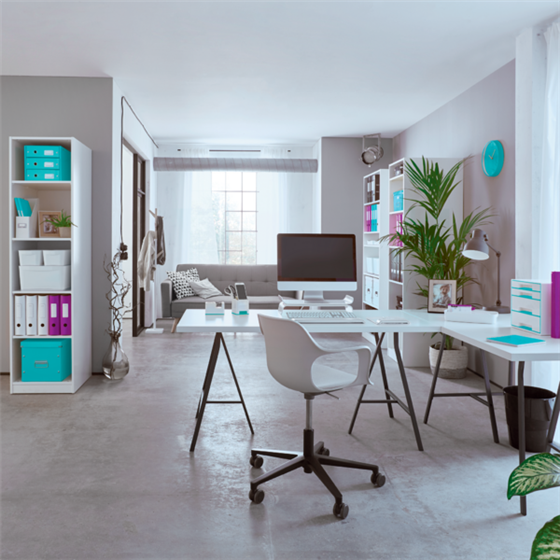 Buc de cajones WOW CUBE de Leitz Púrpura 2x An. x Al. x Pr.: 245 x 34 x 325 mm, 2x 245 x 71 x 325 mm A4 Maxi