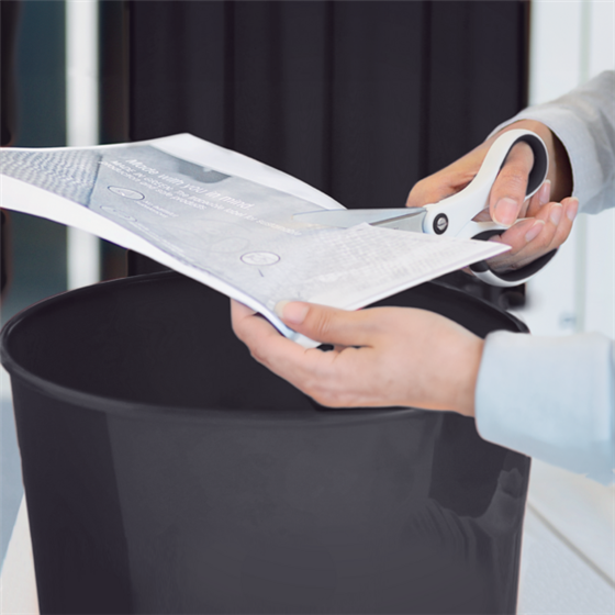 Papelera WOW de Leitz Negro 15 l.