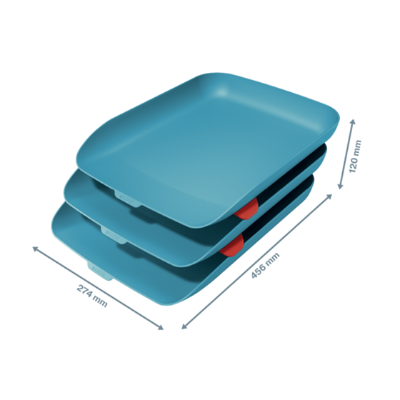 Bandeja de sobremesa Leitz Cosy, Set de 3 Azul calma