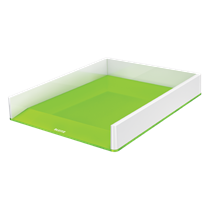 Bandeja de sobremesa WOW de Leitz con combinación dual de color Verde A4