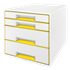 Buc de cajones WOW CUBE de Leitz Amarillo 2x An. x Al. x Pr.: 245 x 34 x 325 mm, 2x 245 x 71 x 325 mm A4 Maxi