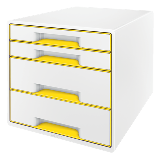 Buc de cajones WOW CUBE de Leitz Amarillo 2x An. x Al. x Pr.: 245 x 34 x 325 mm, 2x 245 x 71 x 325 mm A4 Maxi