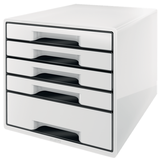 Buc de cajones WOW CUBE de Leitz Negro 4x An. x Al. x Pr.: 245 x 34 x 325 mm, 1x 245 x 71 x 325 mm A4 Maxi