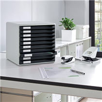 Buc de cajones Leitz Form Set Gris oscuro 10 cajones 2,2 cm. A4