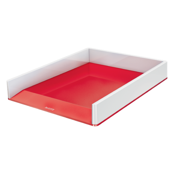 Bandeja de sobremesa WOW de Leitz con combinación dual de color Rojo A4