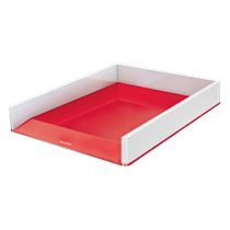 Bandeja de sobremesa WOW de Leitz con combinación dual de color Rojo A4
