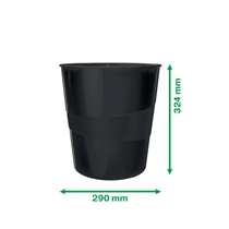 Papelera Leitz Recycle, con compensación de CO2 Negro 15 l.