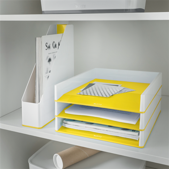 Revistero WOW de Leitz con combinación dual de color Amarillo