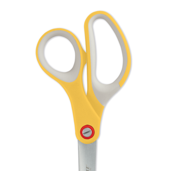 Tijeras de oficina de titanio Leitz Cosy Amarillo cálido 20,5 cm.