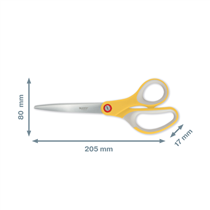 Tijeras de oficina de titanio Leitz Cosy Amarillo cálido 20,5 cm.