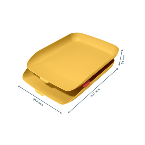 Bandeja de sobremesa Leitz Cosy, Set de 2 Amarillo cálido