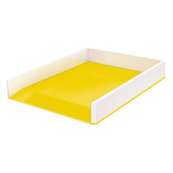 Bandeja de sobremesa WOW de Leitz con combinación dual de color Amarillo A4