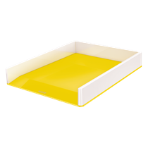 Bandeja de sobremesa WOW de Leitz con combinación dual de color Amarillo A4