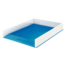 Bandeja de sobremesa WOW de Leitz con combinación dual de color Azul A4