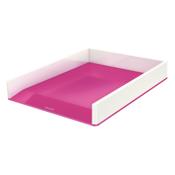 Bandeja de sobremesa WOW de Leitz con combinación dual de color Fucsia A4
