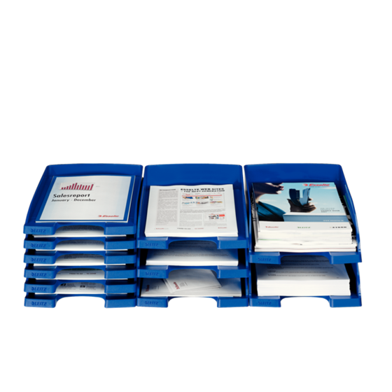 Bandeja portadocumentos Plus de Leitz, Jumbo Negro A4