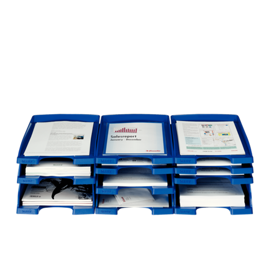 Bandeja portadocumentos Plus de Leitz, Slim Negro A4