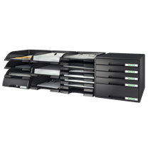 Bandeja portadocumentos Plus de Leitz, Slim Negro A4