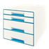 Buc de cajones WOW CUBE de Leitz Azul 2x An. x Al. x Pr.: 245 x 34 x 325 mm, 2x 245 x 71 x 325 mm A4 Maxi