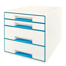 Buc de cajones WOW CUBE de Leitz Azul 2x An. x Al. x Pr.: 245 x 34 x 325 mm, 2x 245 x 71 x 325 mm A4 Maxi