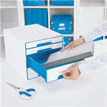 Buc de cajones WOW CUBE de Leitz Azul 2x An. x Al. x Pr.: 245 x 34 x 325 mm, 2x 245 x 71 x 325 mm A4 Maxi