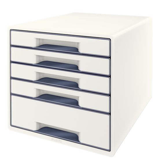 Buc de cajones WOW CUBE de Leitz Blanco 4x An. x Al. x Pr.: 245 x 34 x 325 mm, 1x 245 x 71 x 325 mm A4 Maxi