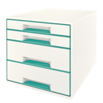 Buc de cajones WOW CUBE de Leitz Turquesa 2x An. x Al. x Pr.: 245 x 34 x 325 mm, 2x 245 x 71 x 325 mm A4 Maxi