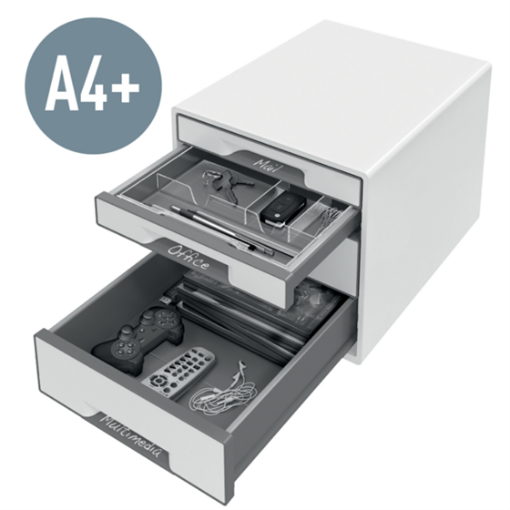 Buc de cajones WOW CUBE de Leitz Turquesa 2x An. x Al. x Pr.: 245 x 34 x 325 mm, 2x 245 x 71 x 325 mm A4 Maxi