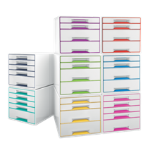 Buc de cajones WOW CUBE de Leitz Turquesa 2x An. x Al. x Pr.: 245 x 34 x 325 mm, 2x 245 x 71 x 325 mm A4 Maxi