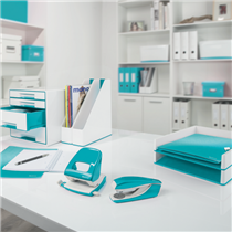 Buc de cajones WOW CUBE de Leitz Turquesa 2x An. x Al. x Pr.: 245 x 34 x 325 mm, 2x 245 x 71 x 325 mm A4 Maxi