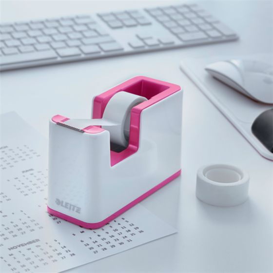 Dispensador de cinta adhesiva WOW de Leitz Fucsia
