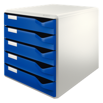 Buc de cajones Leitz Post Set Azul 5 cajones 4,5 cm. A4