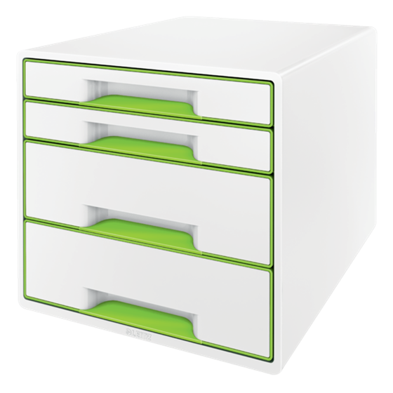 Buc de cajones WOW CUBE de Leitz Verde 2x An. x Al. x Pr.: 245 x 34 x 325 mm, 2x 245 x 71 x 325 mm A4 Maxi