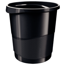 Papelera Europost VIVIDA de Esselte, estándar VIVIDA negro 14 l.