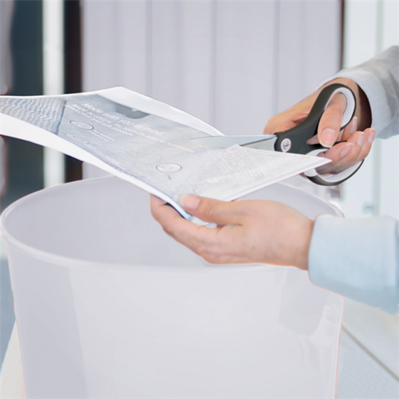 Papelera WOW de Leitz Blanco 15 l.