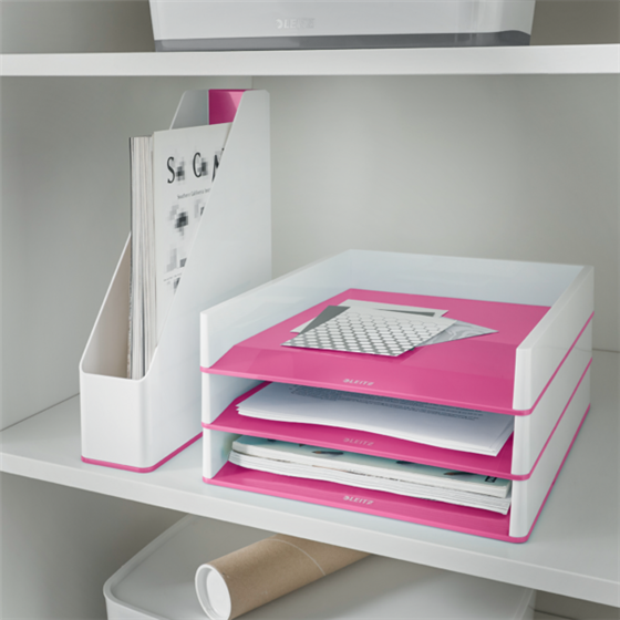 Revistero WOW de Leitz con combinación dual de color Fucsia