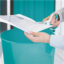 Papelera WOW de Leitz Turquesa 15 l.