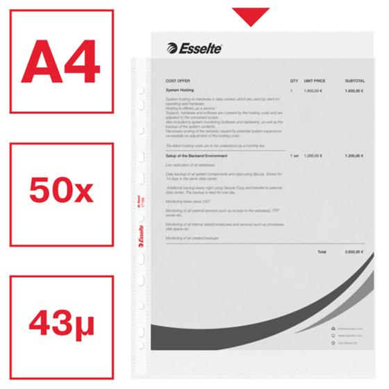 Fundas At Hand Transparente A4 40 Micras