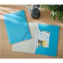 Carpeta 3 Solapas Soft Touch Leitz Cosy De Cartón Azul Calma