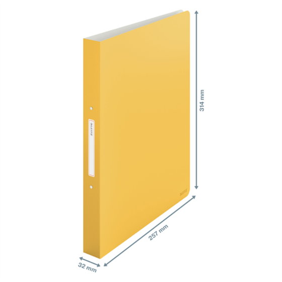 Carpeta De 2 Anillas Leitz Cosy Amarillo Cálido 2 Anillas Redondas 25 Mm A4