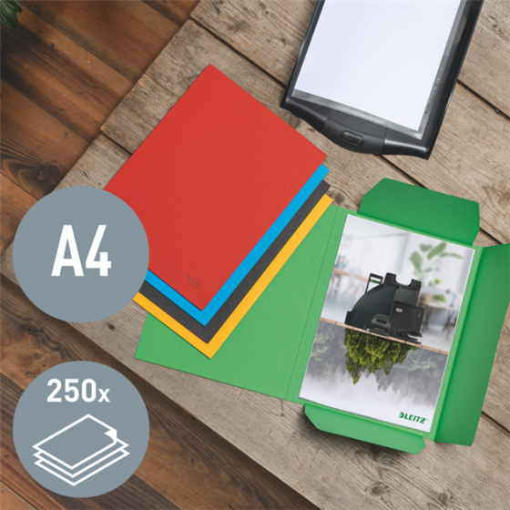Carpeta De 3 Solapas De Cartón Leitz Recycle, Co2 Compensado Verde