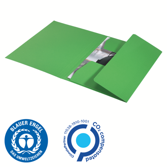 Carpeta De 3 Solapas De Cartón Leitz Recycle, Co2 Compensado Verde