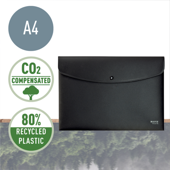 Sobre Para Documentos Leitz Recycle, Co2 Compensado Negro