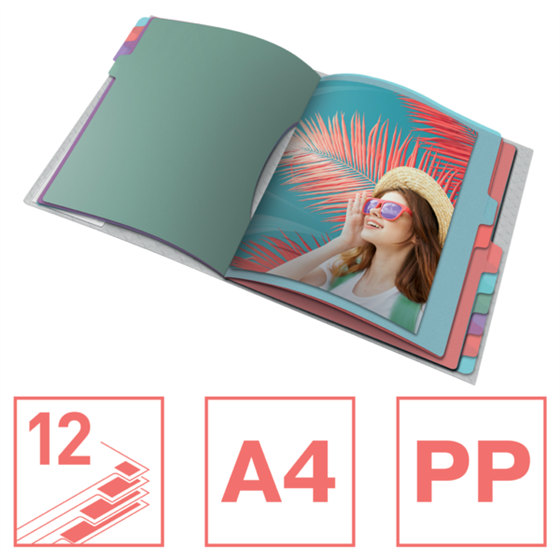 Clasificador Con 12 Pestañas Esselte Colour'Breeze Multicolor A4