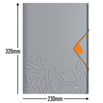 Carpeta Con 3 Solapas Urban Chic De Leitz Gris Oscuro A4