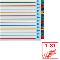 Índices Proyectos Borra Y Reescribe Multicolor 1-31 A4 Maxi