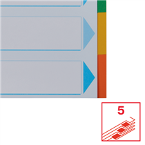 Separadores Cartón Multicolor 5 Pestañas En Blanco A4