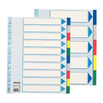 Separador Esselte, De PP, A5 Multicolor 5 Pestañas En Blanco A5
