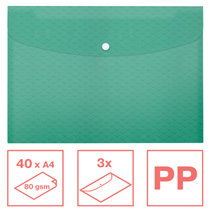 Sobre Para Documentos A4 PP Esselte Colour'Breeze , Paquete De 3 Verde A4