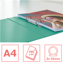 Carpeta De Anillas Esselte Colour'Breeze PP Verde 2 Anillas Redondas 25 Mm A4